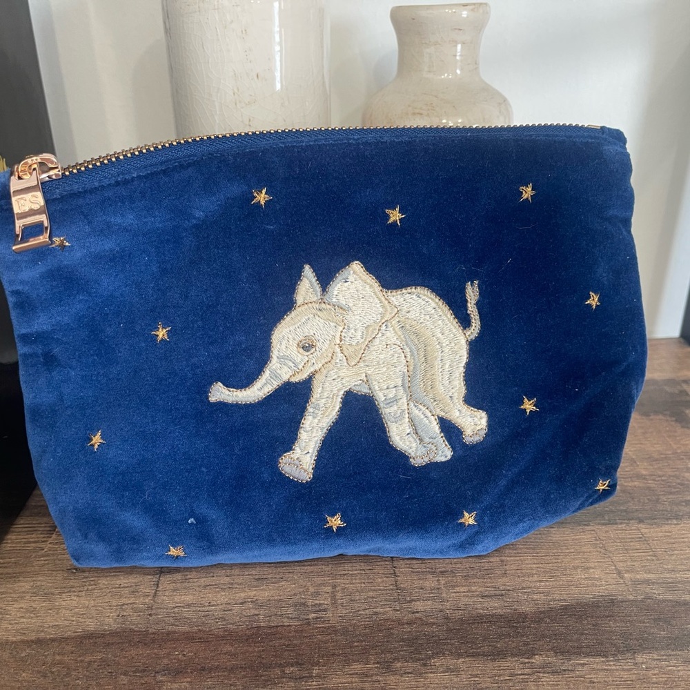 Elizabeth Scarlett - Baby Elephant Conservation Pouch in Cobalt-BRAND NEW